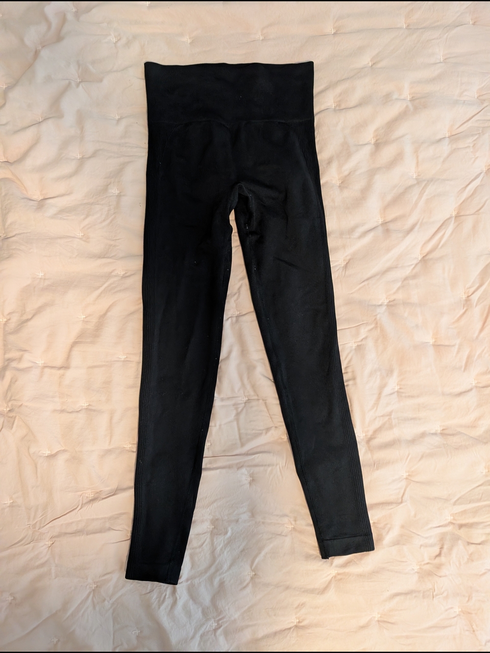 Shein High Waisted Slimming Leggings Roll With Rouched Back Small